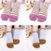 Ladies Five Toes Socks Simple Fashion Cotton Striped 4  Pair Set Ankle Toe Socks